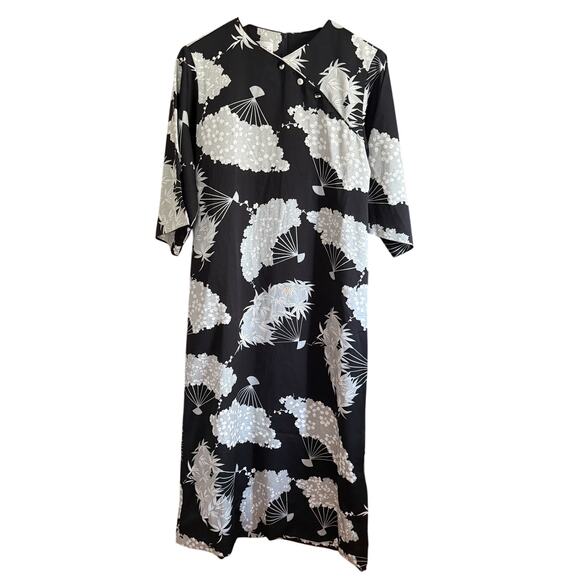 TORI RICHARD Liberty House 70s Vintage Woman's Kimono Style Japanese Print Dress - Picture 1 of 8